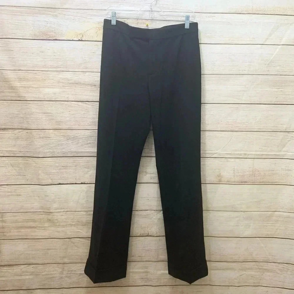 Ralph Lauren Black Label Dress Pants Cuff Hem Elastic Wool Blend Trouser - Picture 12 of 12